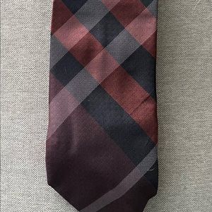 Red and black Burberry check tie